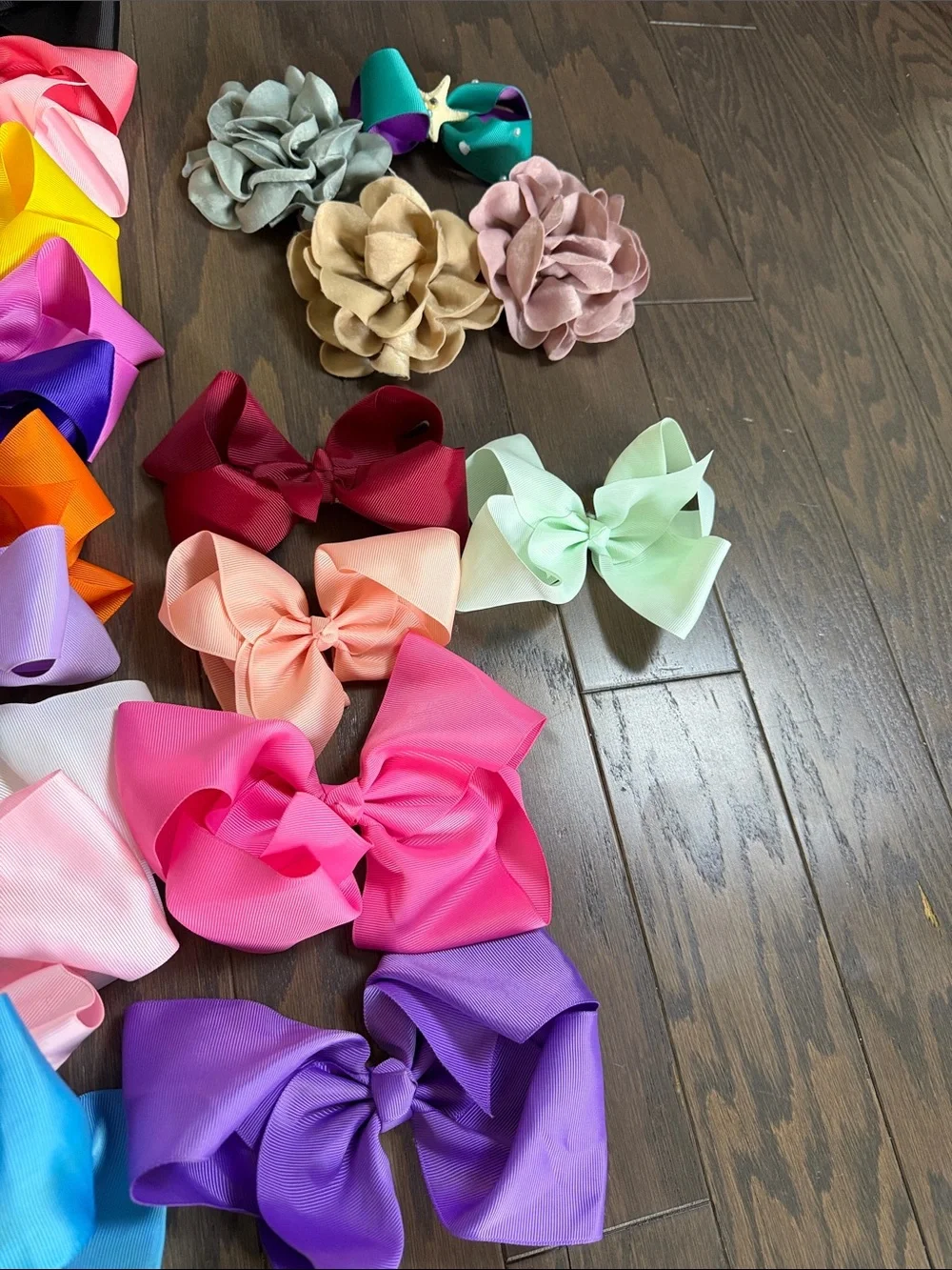 Kids Large Satin Hair Bow - Pink